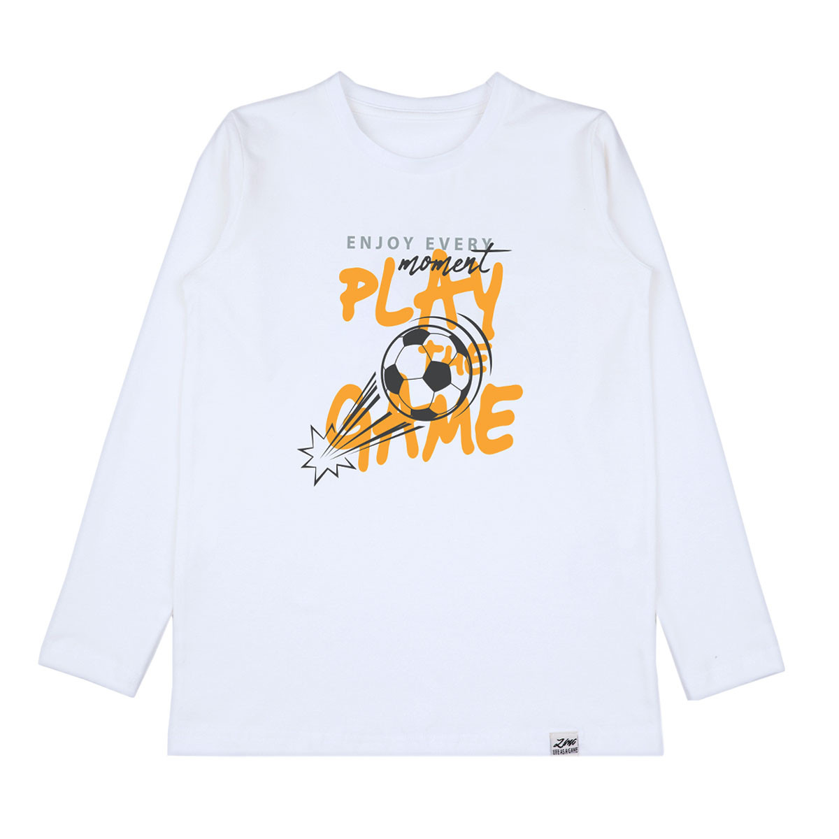 Детска блуза "Play the game" в бяло