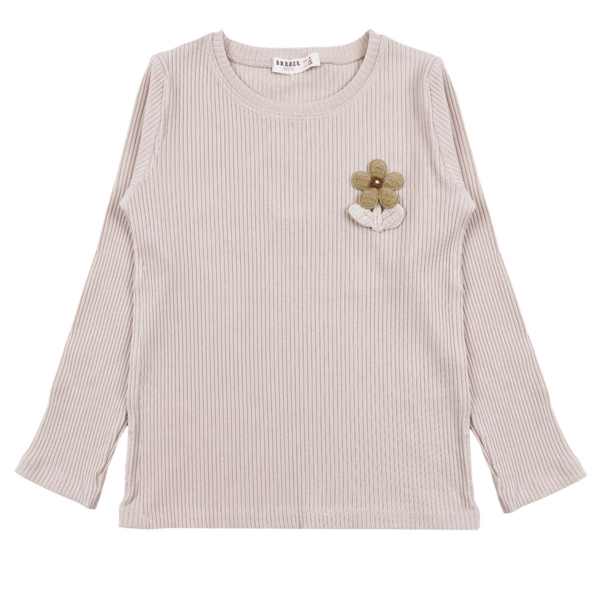 Детска блуза от рипс с 3D цвете