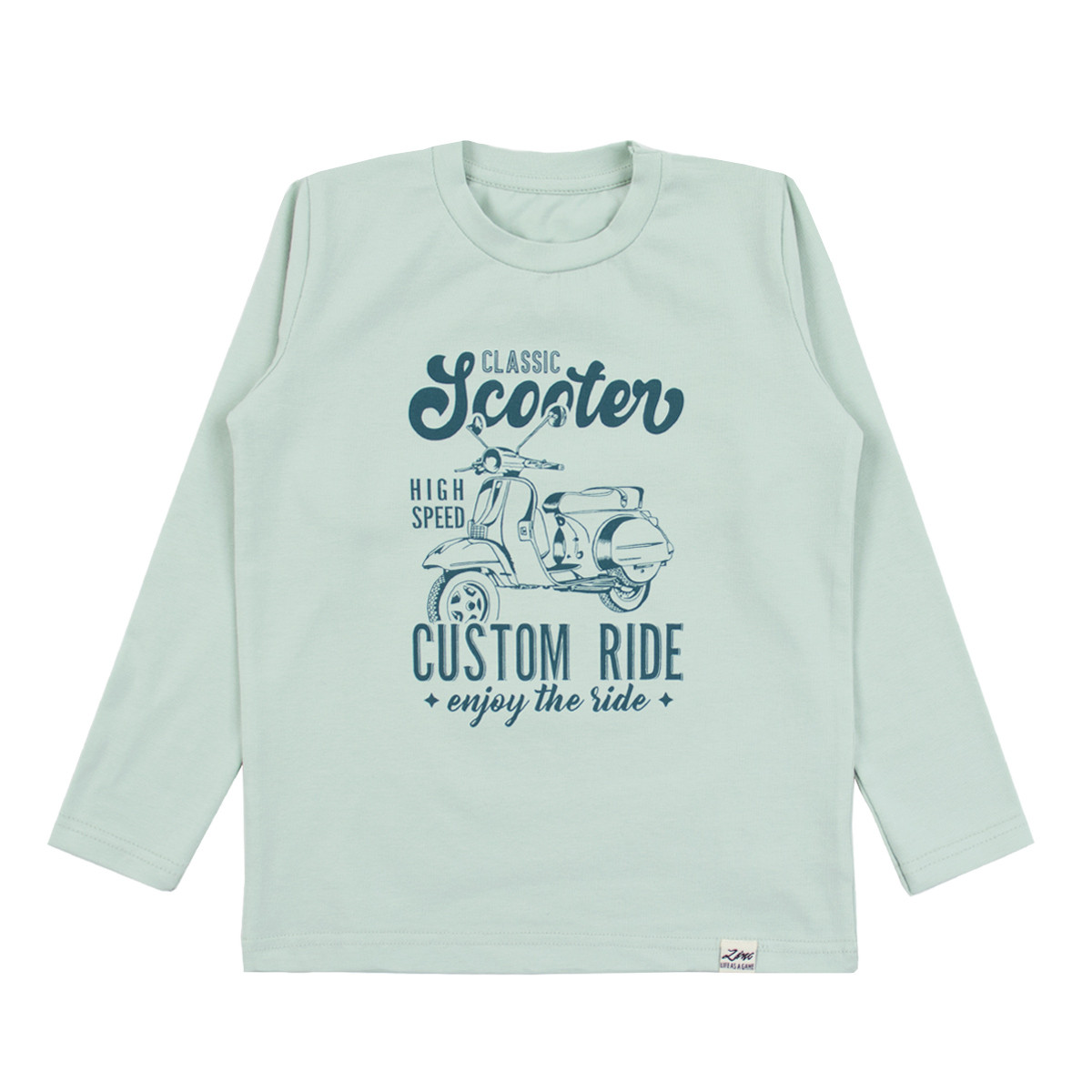 Детска блуза "Scooter" в цвят млечна мента