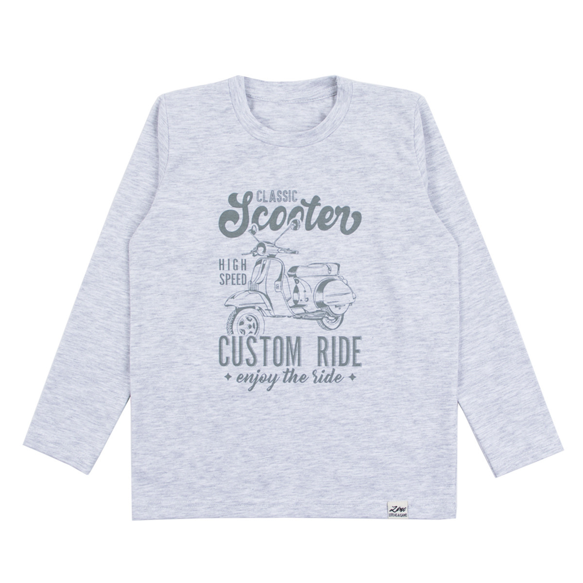 Детска блуза "Scooter" в сив меланж