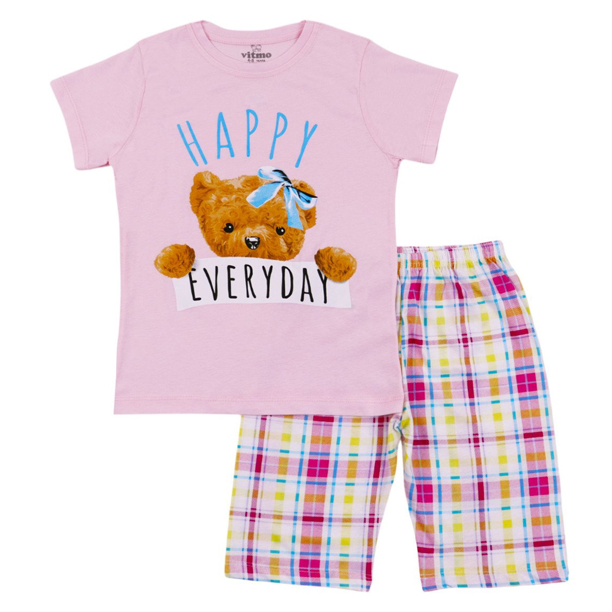 Детска лятна пижама "Happy everyday" в розово