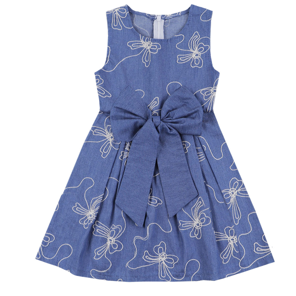 Детска лятна рокля от мек деним