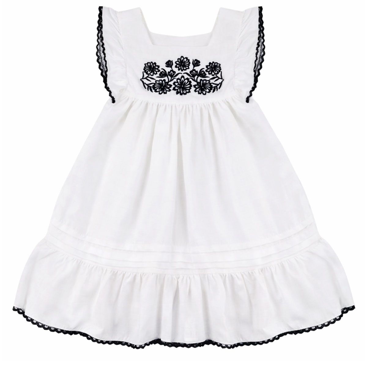 Детска лятна рокля с бродерия
