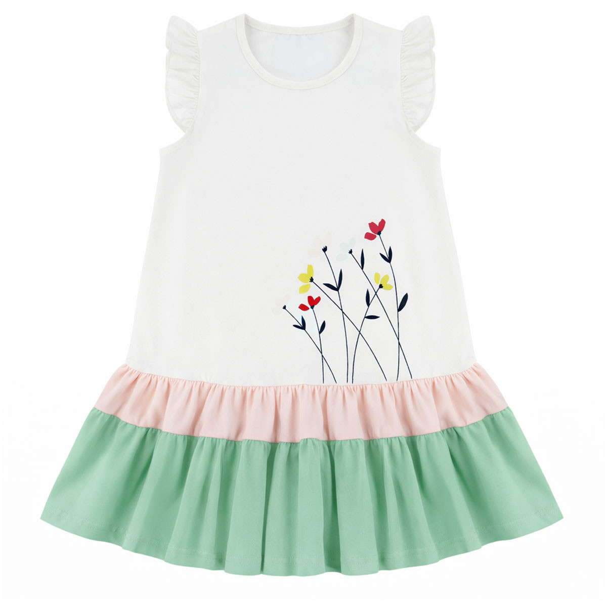 Детска лятна рокля "Свежест" в екрю