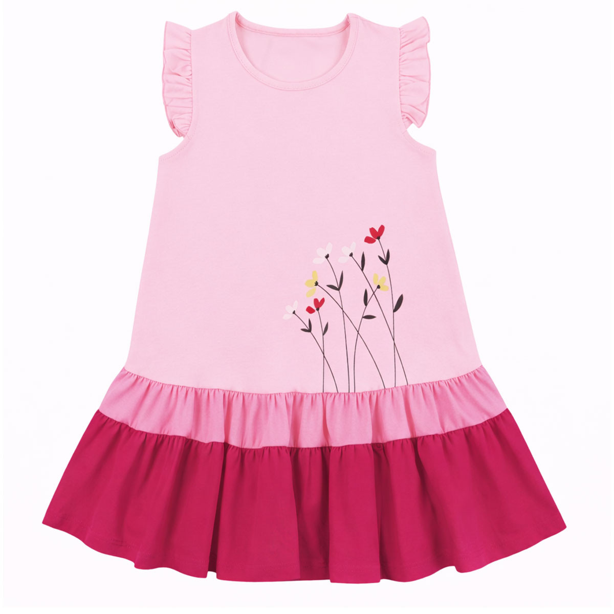Детска лятна рокля "Свежест" в розово