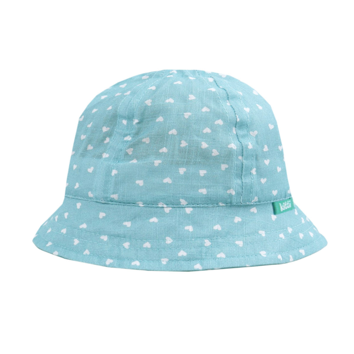 Бебешка лятна шапка "Hearts" в синьо