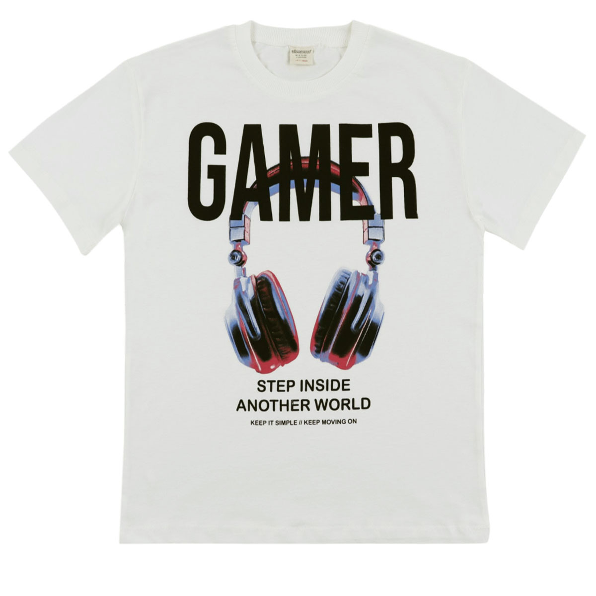 Детска лятна тениска "Gamer" в екрю