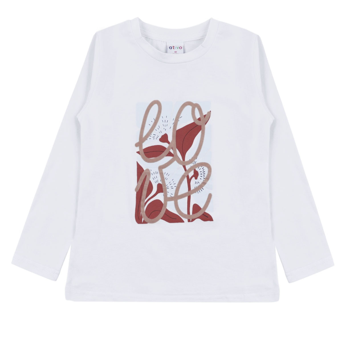 Детска памучна блуза в бяло