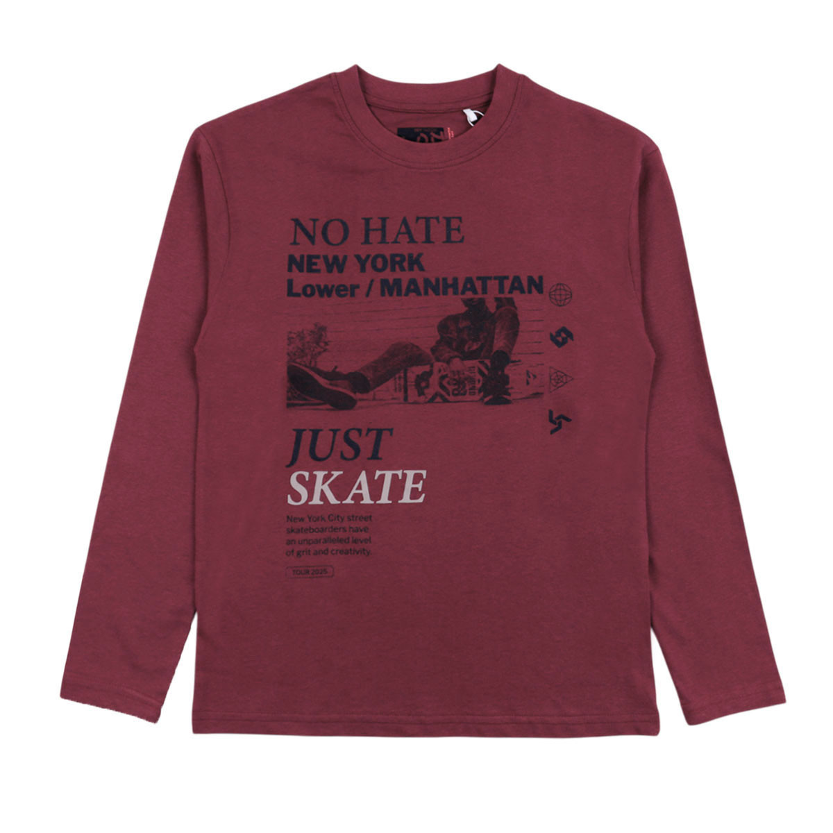 Детска памучна блуза "Just skate"