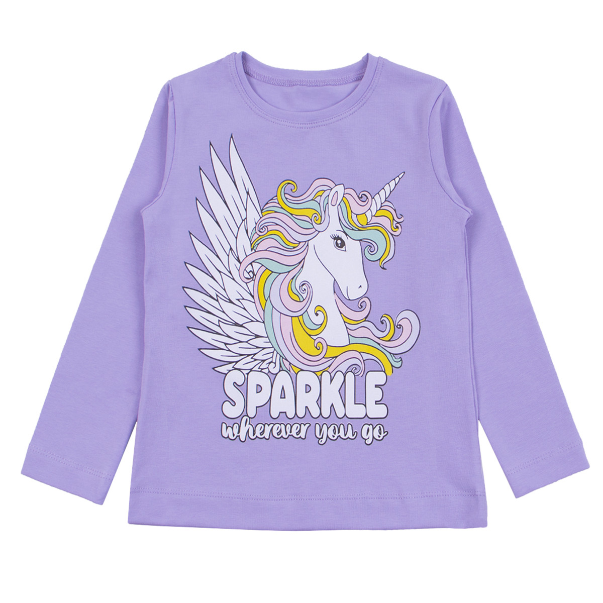 Детска памучна блуза "Sparkle" в лилаво