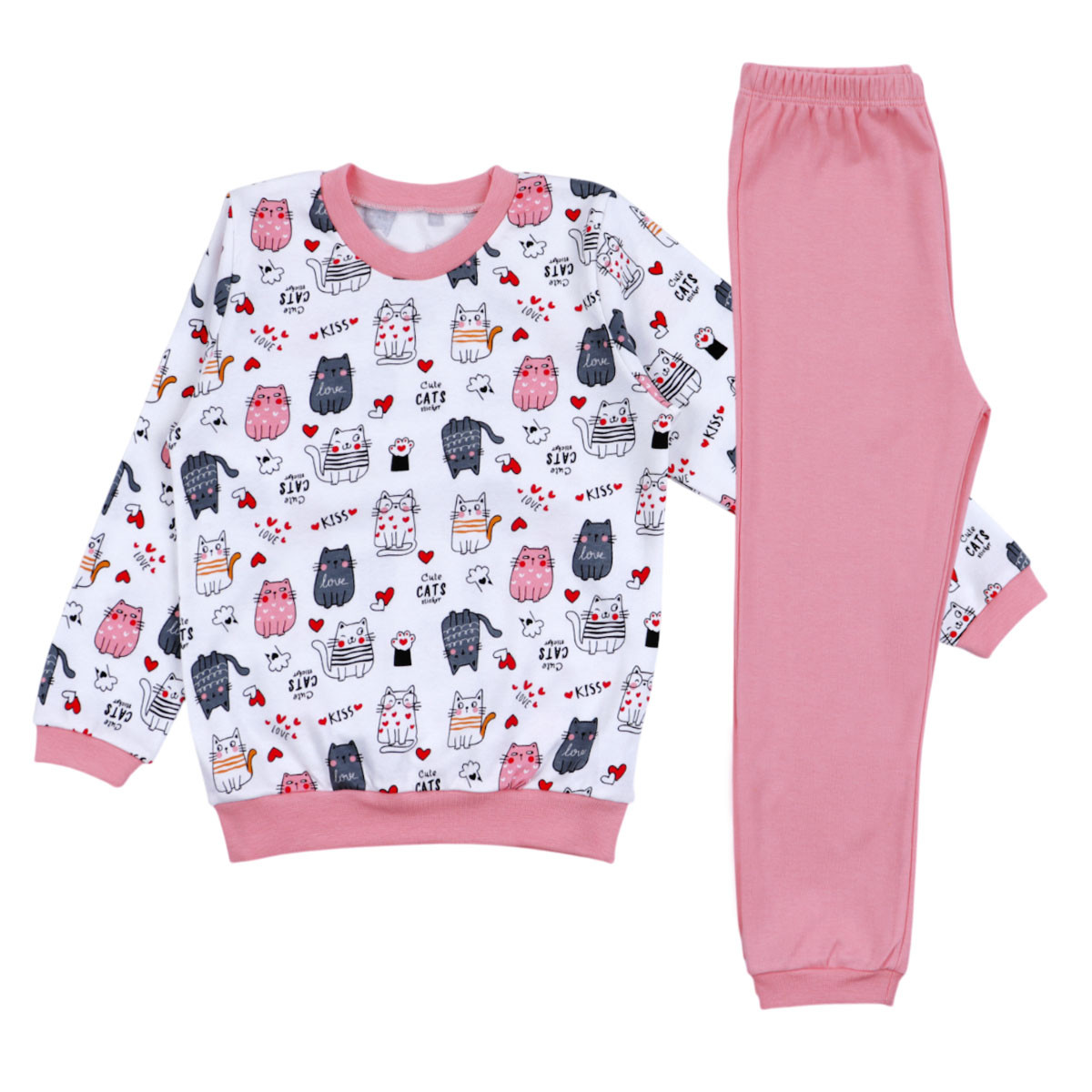 Детска памучна пижама "Cute cats"