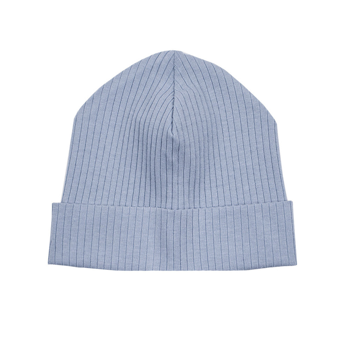 Детска шапка от памучен рипс в синьо