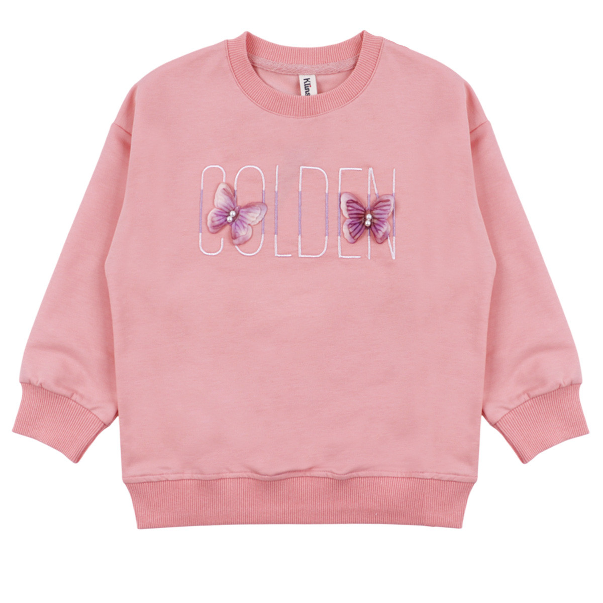 Детска плътна блуза с пеперуди