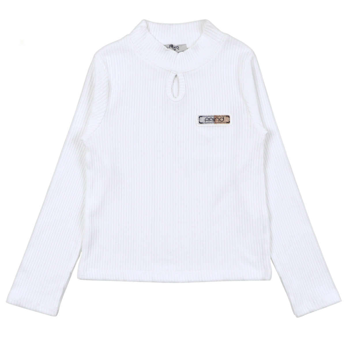 Детска рипсена блуза в екрю