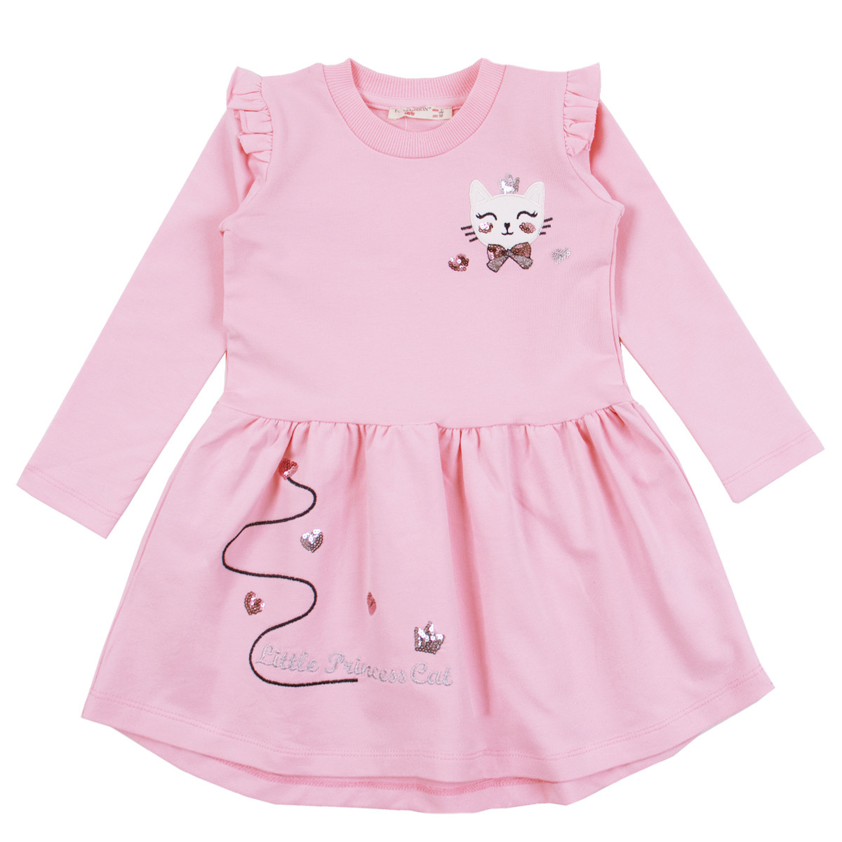 Детска рокля "Little Princess Cat" в розово