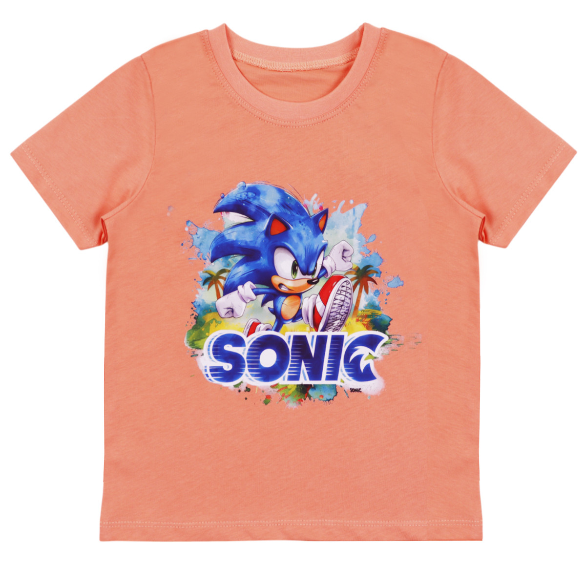 Детска тениска "Hedgehog" в цвят сьомга
