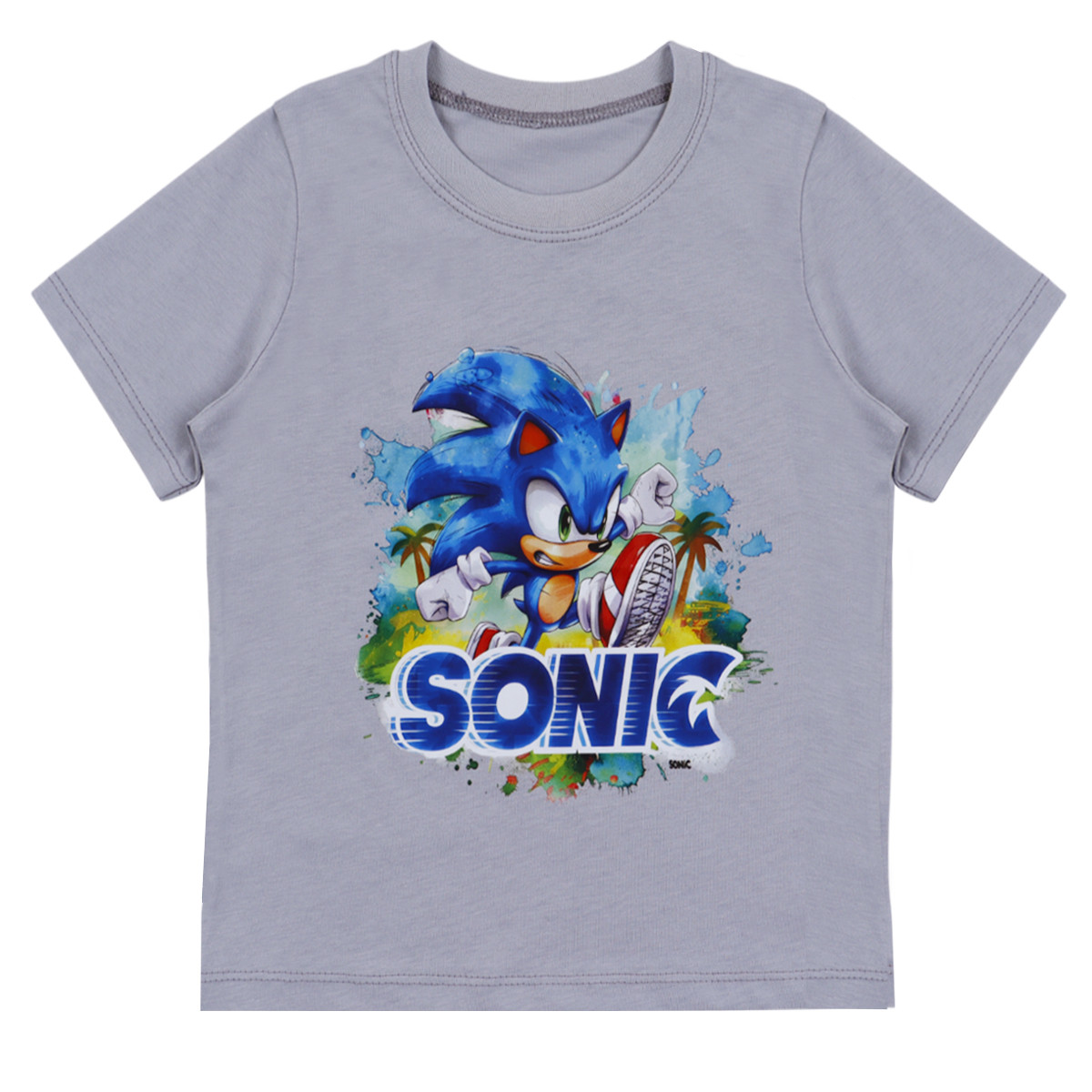 Детска тениска "Hedgehog" в сиво
