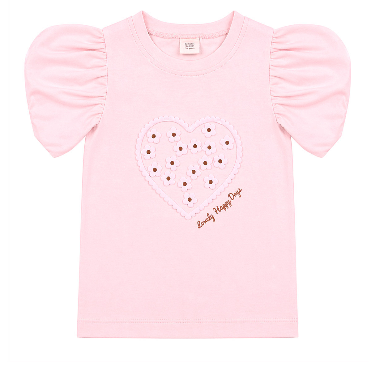 Детска тениска с буфон ръкави "Lovely"