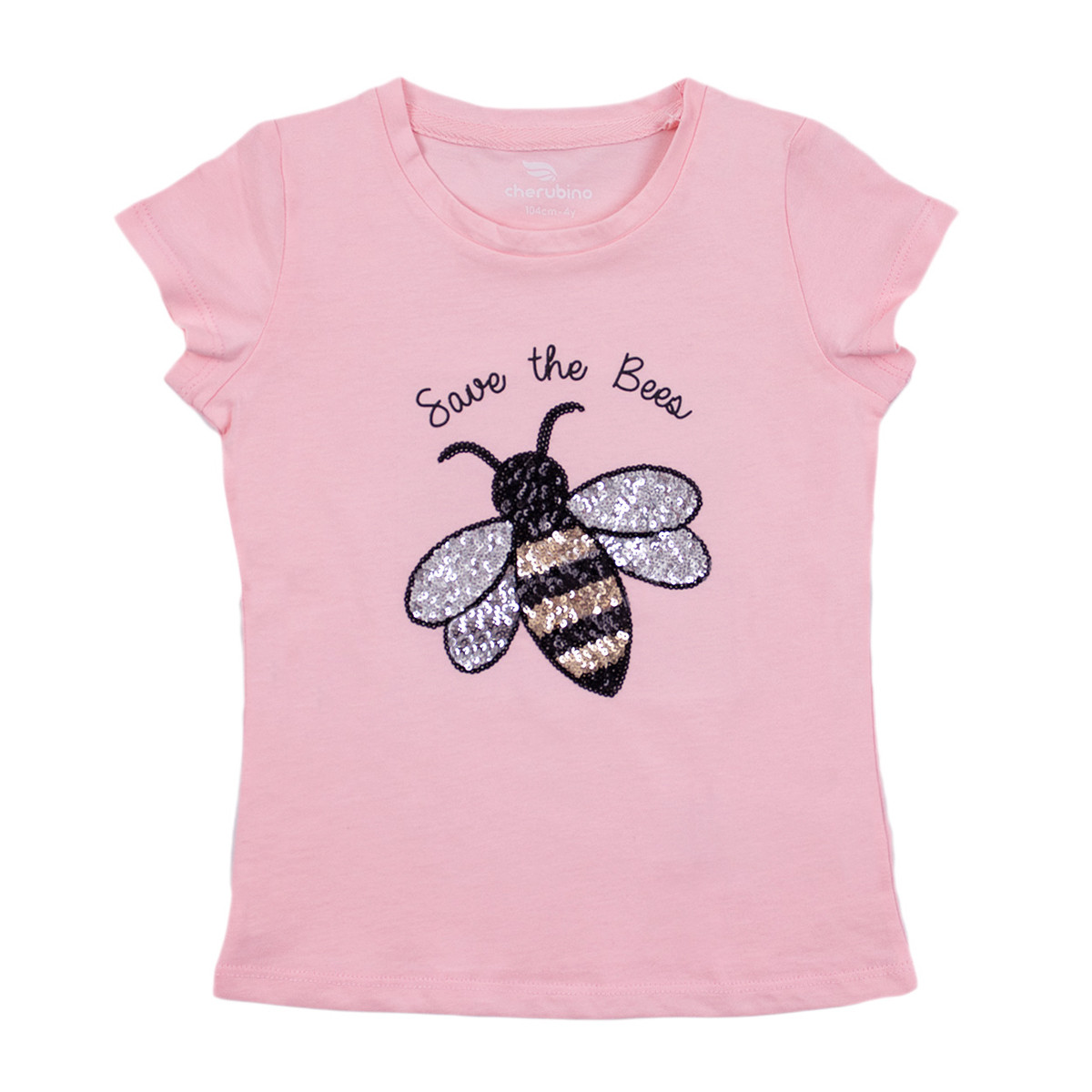 Детска тениска "Save the bees" в розово