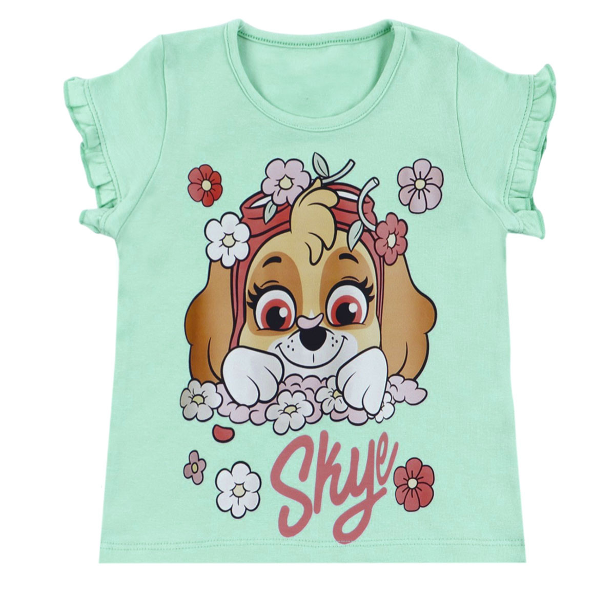 Детска тениска "Skye" в цвят мента