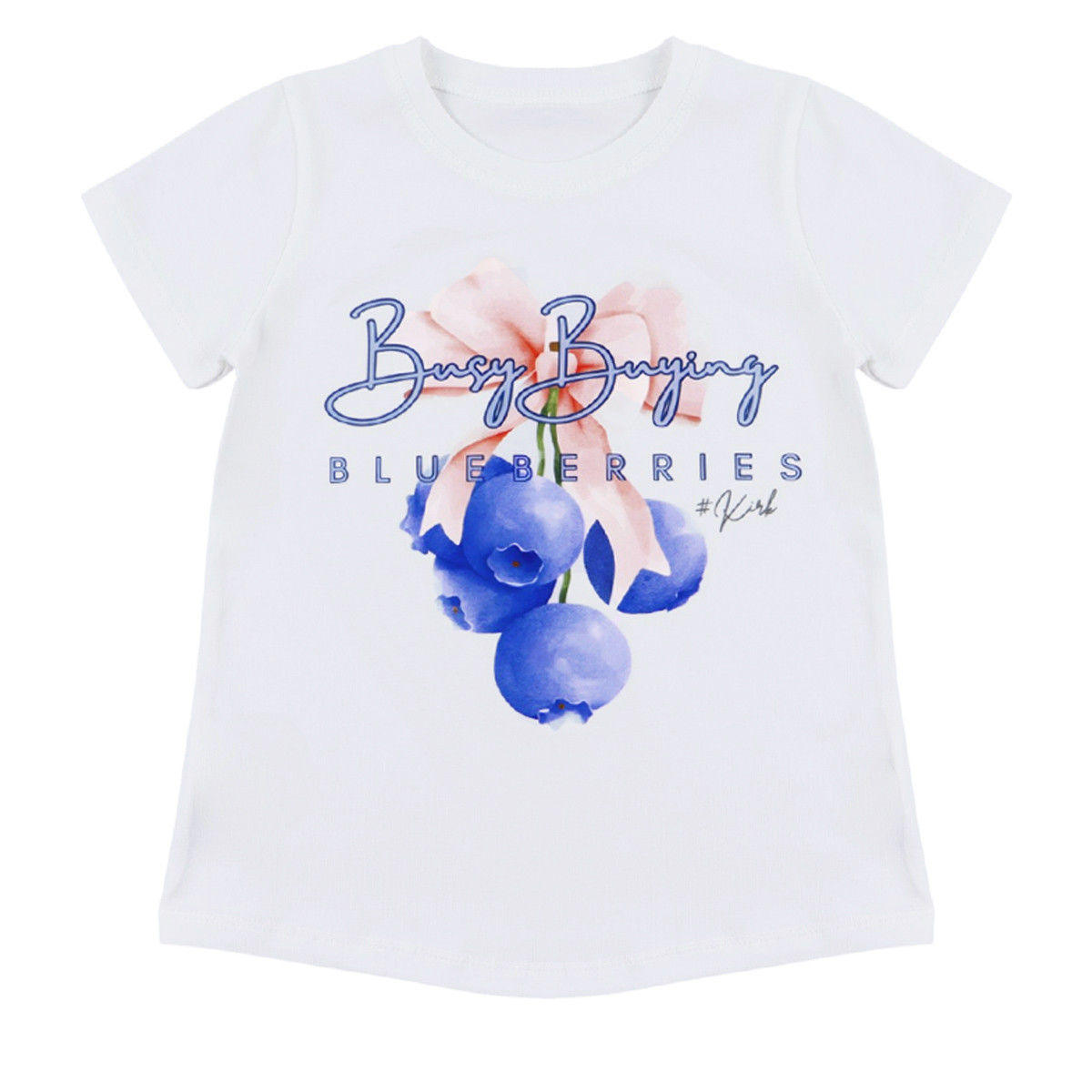 Детска тениска "Blueberries" в екрю