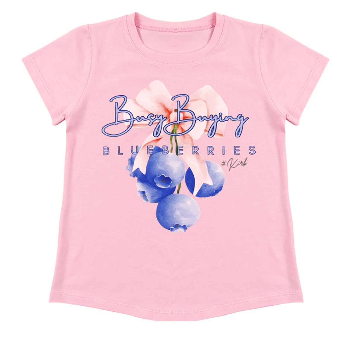 Детска тениска "Blueberries" в розово