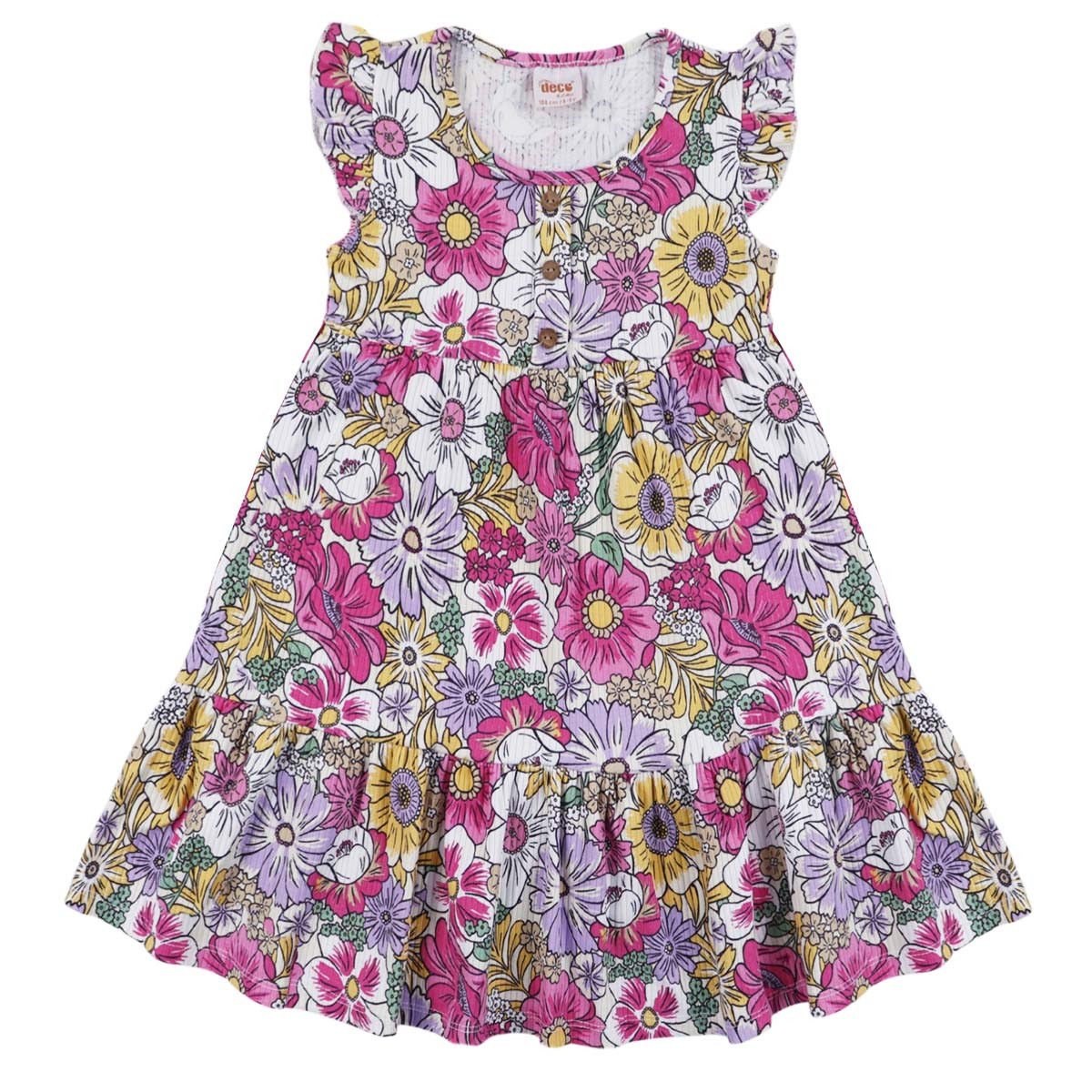 Лятна трикотажна рокля ''Флора'' в крем