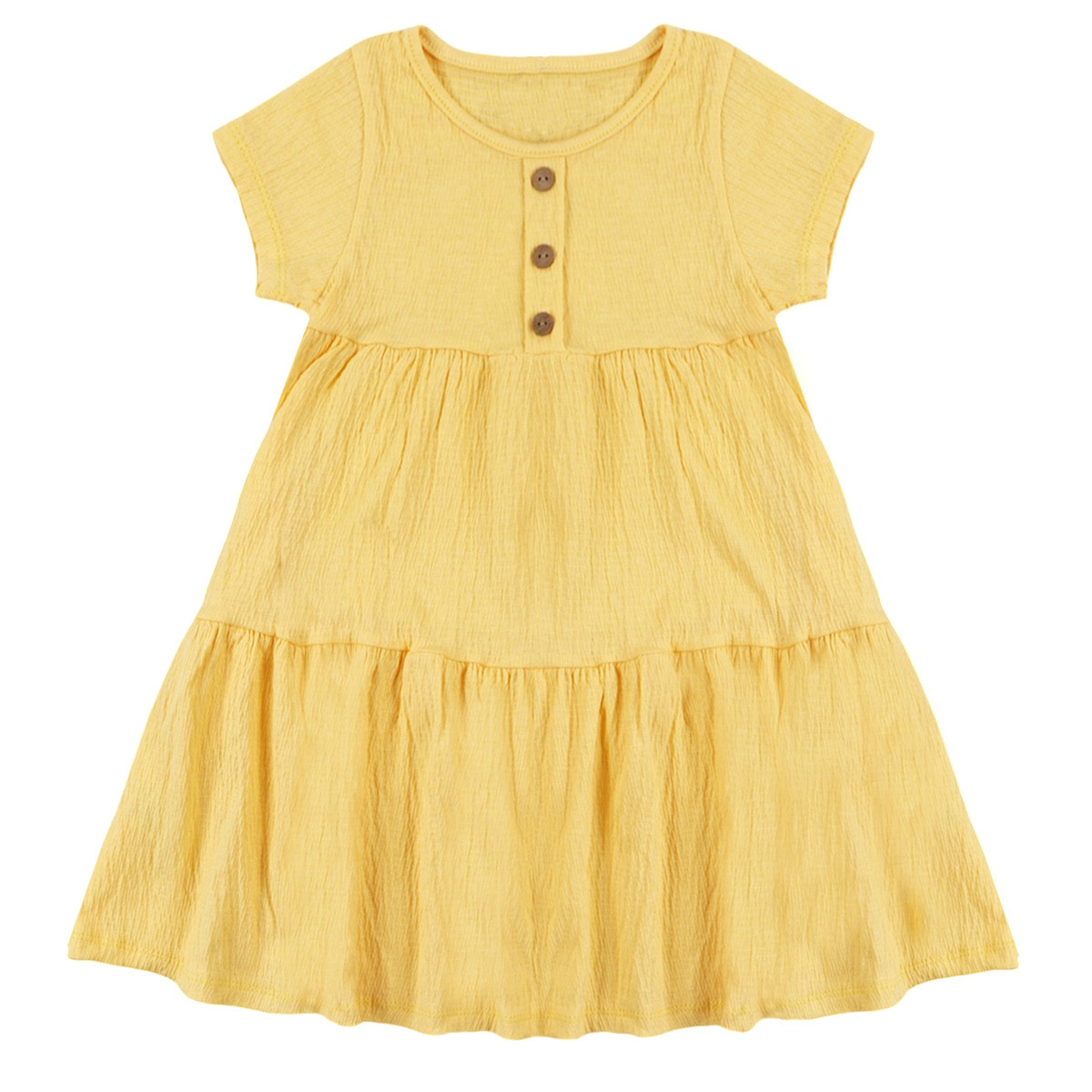 Лятна трикотажна рокля ''Жаклин'' в жълто