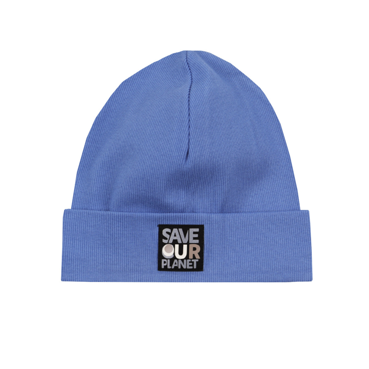 Детска трикотажна шапка "Save planet" в синьо