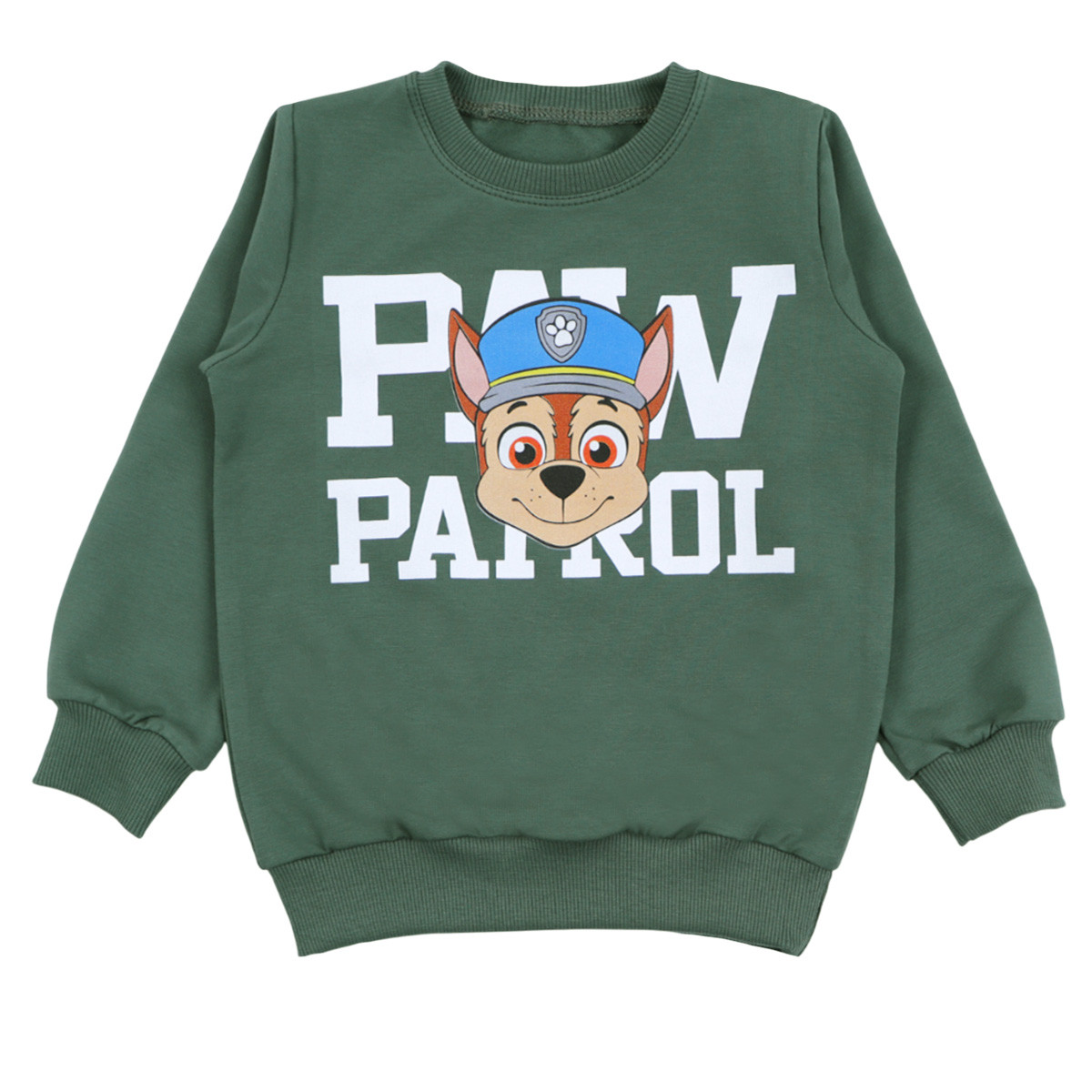 Детска ватирана блуза "Патрул" в зелено