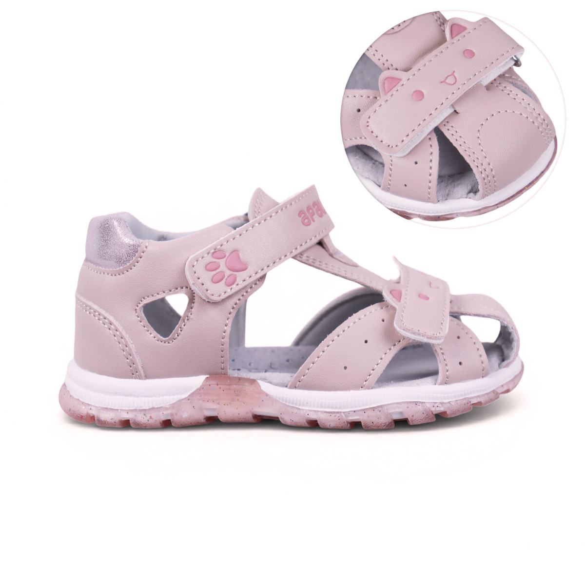 Анатомични детски сандали "Cat'' в пудра