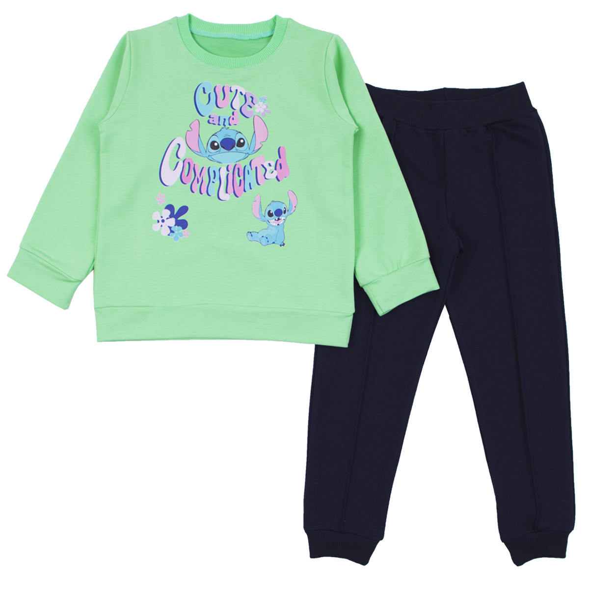 Детски комплект "Cute" в зелено и тъмносиньо
