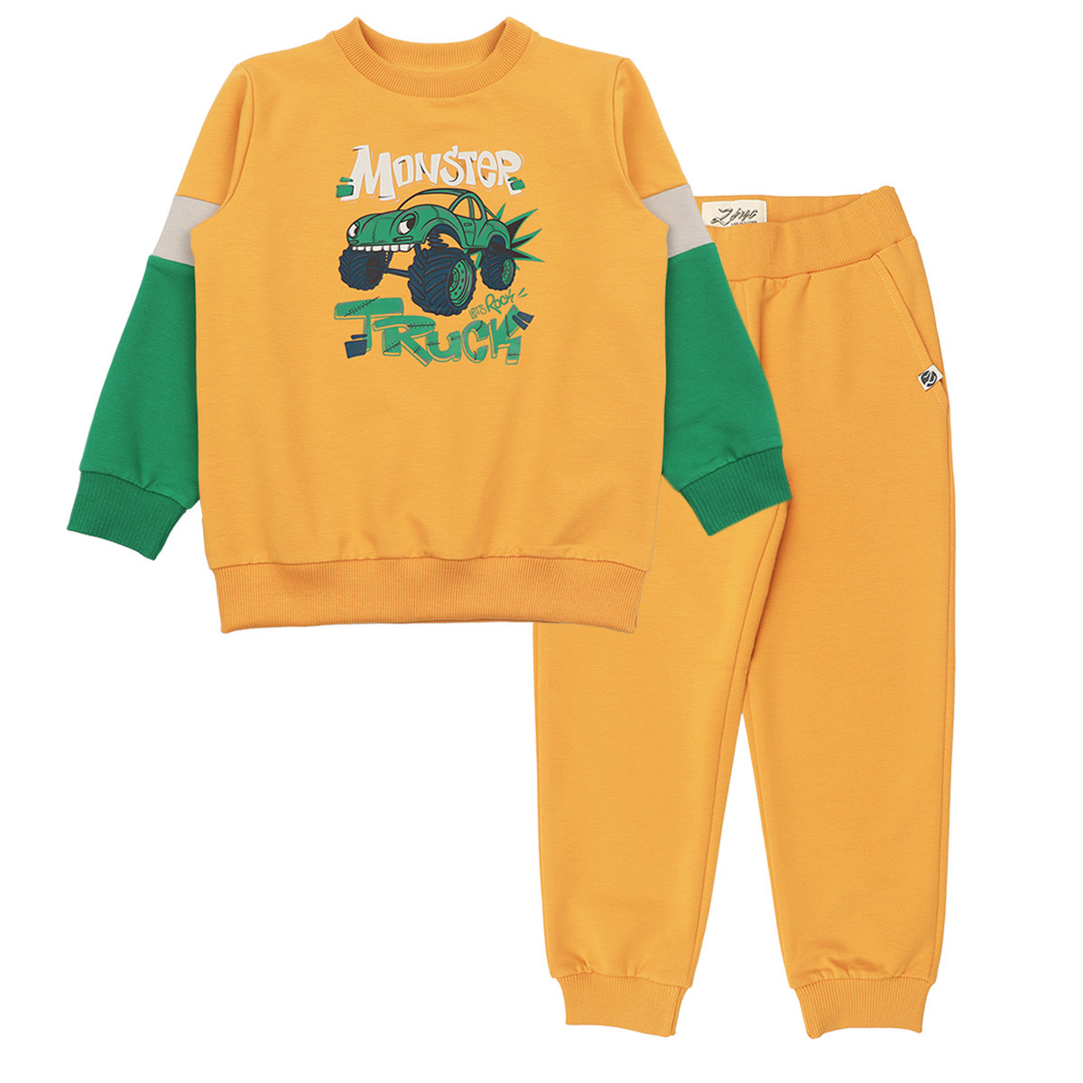 Детски комплект "Monster truck" в горчица