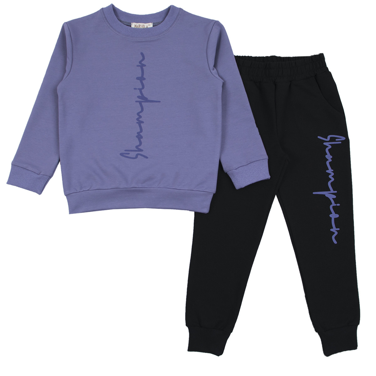 Детски комплект "Shampion" в синьо и черно