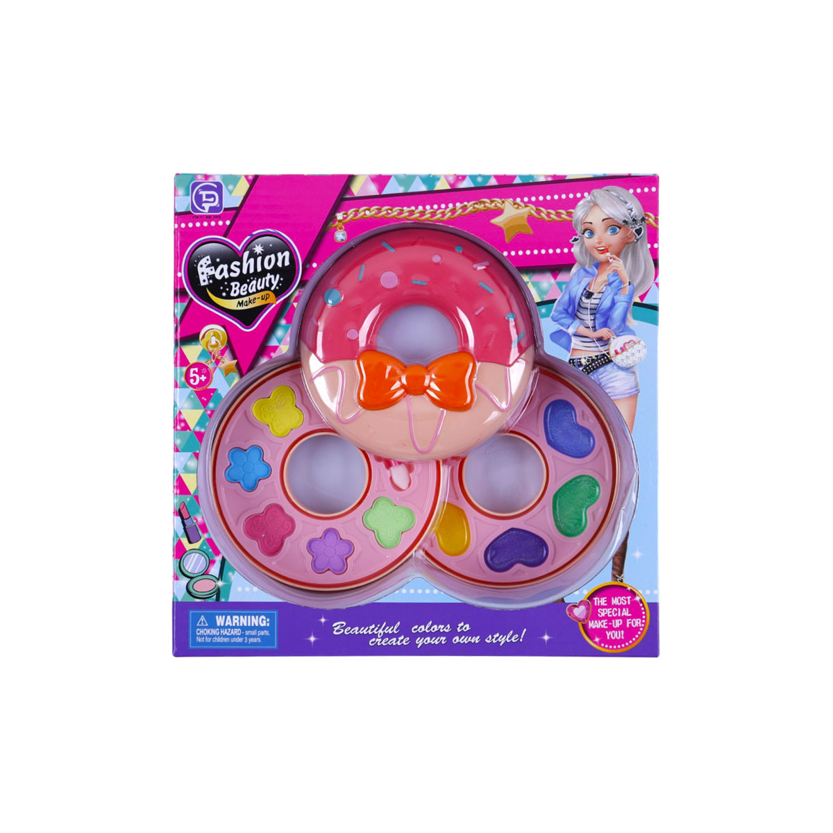 Детски комплект за гримиране "Donut" 23 х 23 см