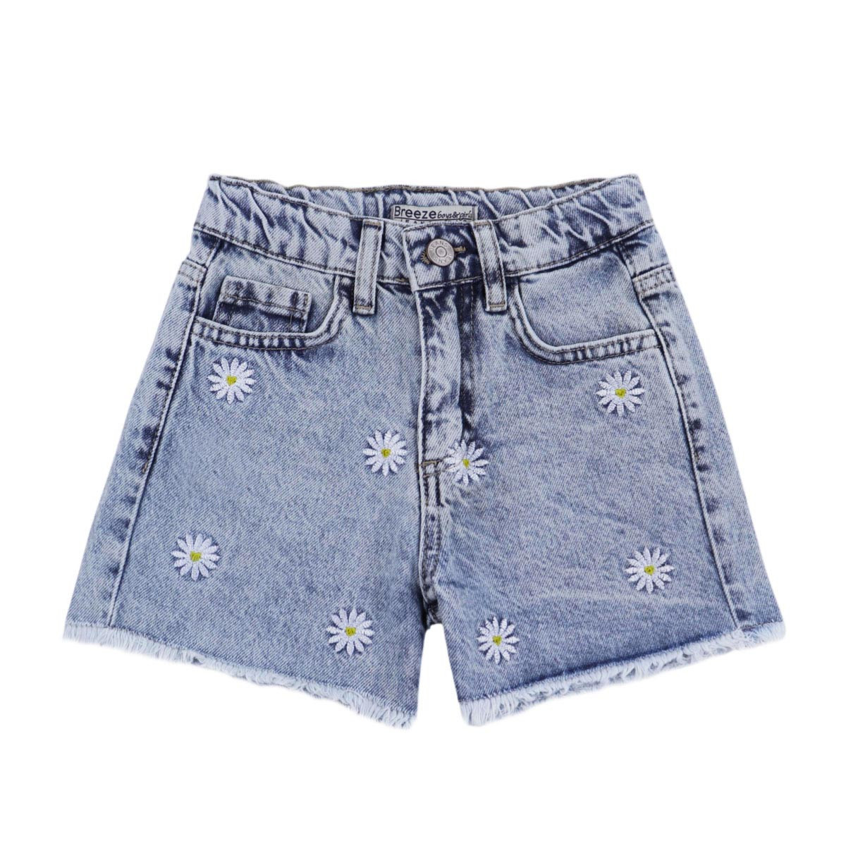 Детски къси дънкови панталони с бродерия