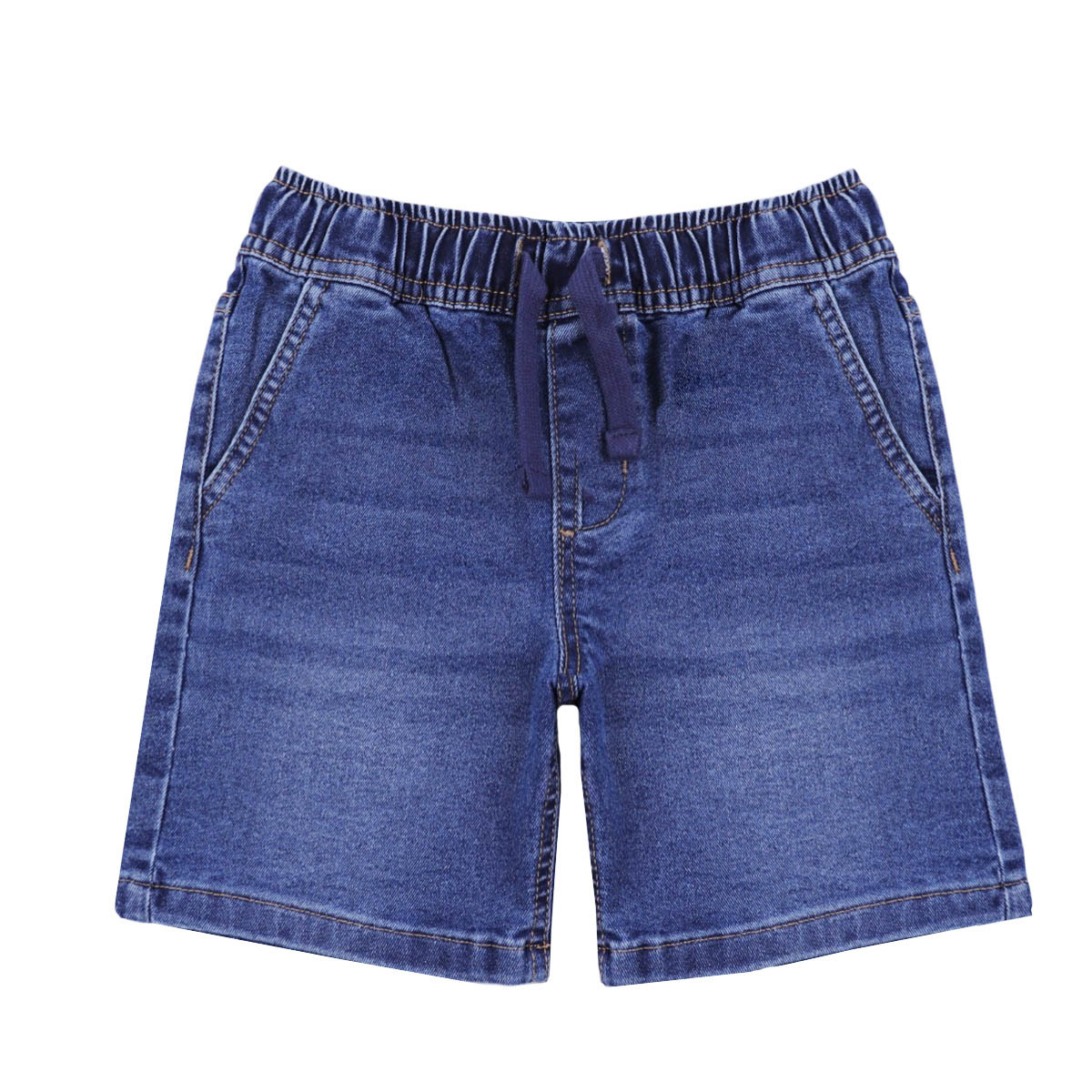 Къси дънкови панталони в тъмен деним