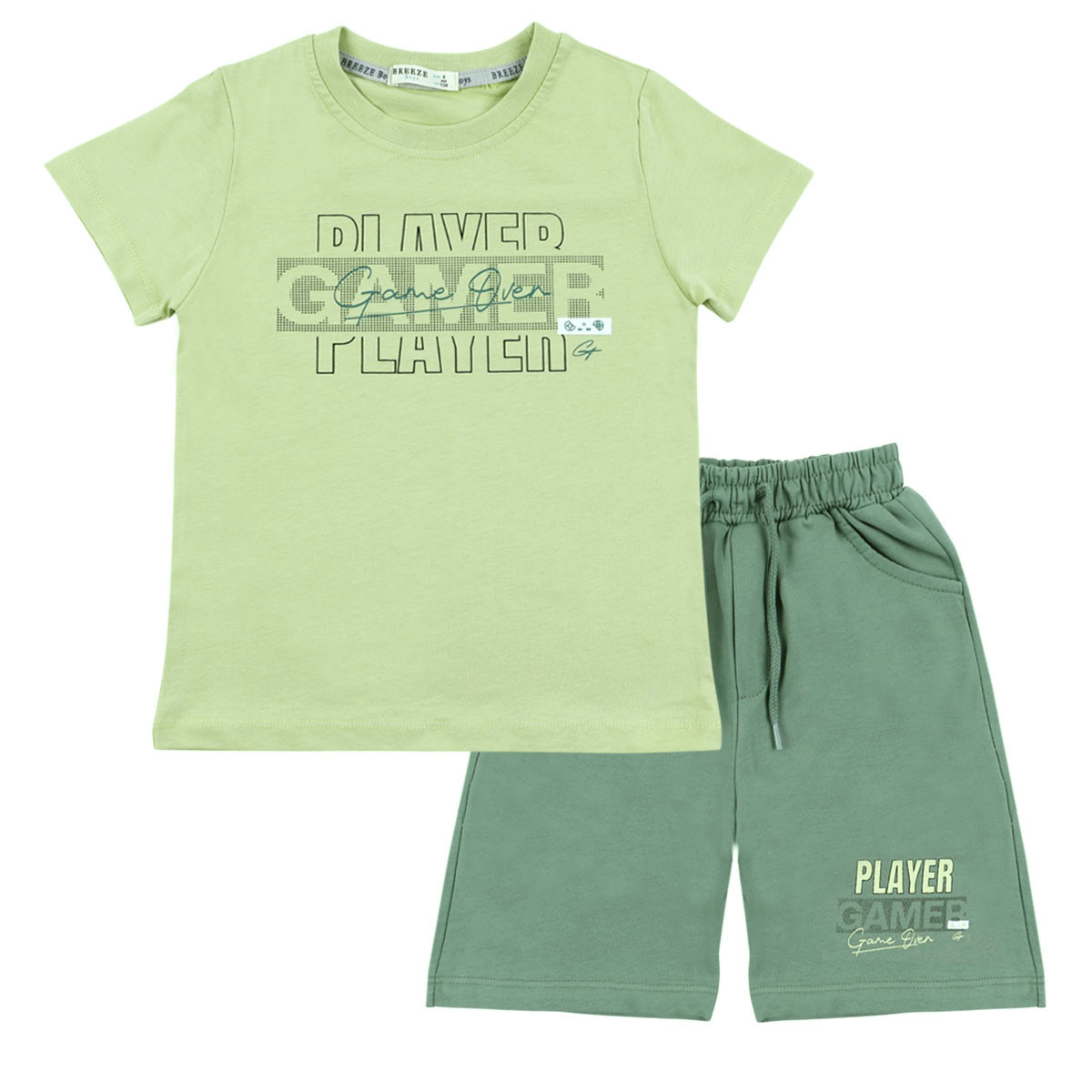 Детски летен комплект "Player" в зелено
