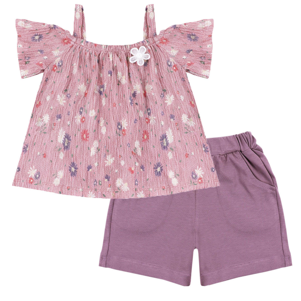Детски летен комплект с цветче
