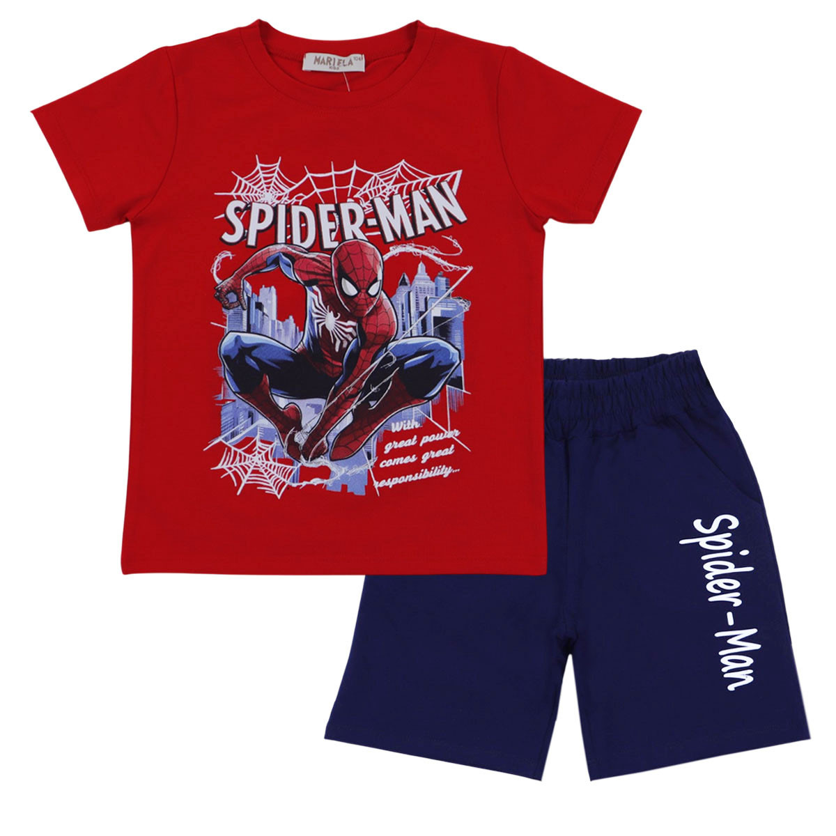 Детски летен комплект с герой в червено