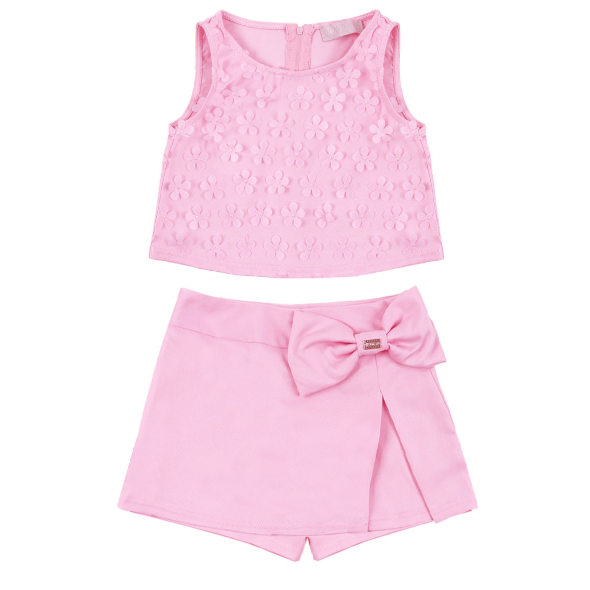 Детски летен комплект с пола-панталон