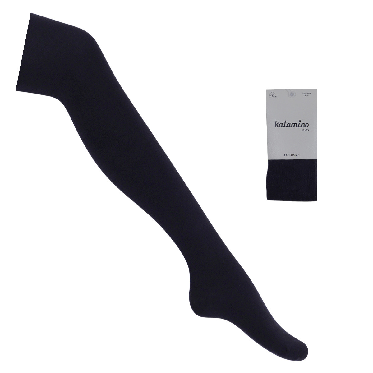 Памучен детски чорапогащник в черно