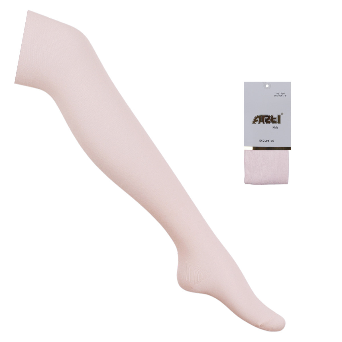 Памучен детски чорапогащник в розово