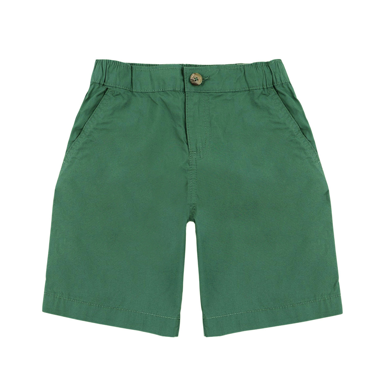 Къси панталони от фин памук в зелено