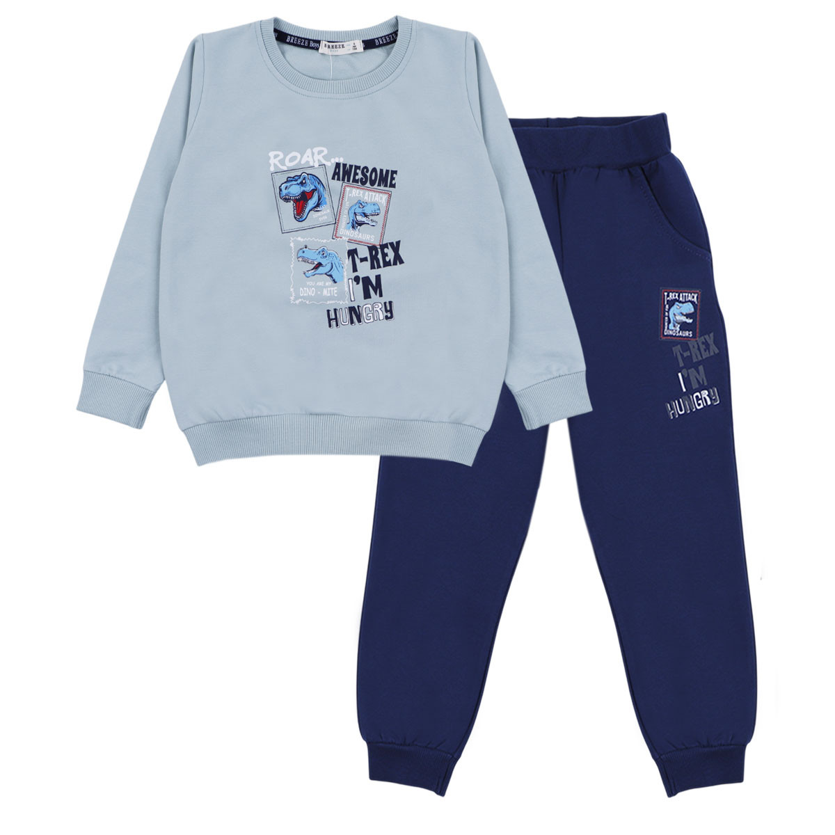 Плътен комплект "I'm hungry" в синьо