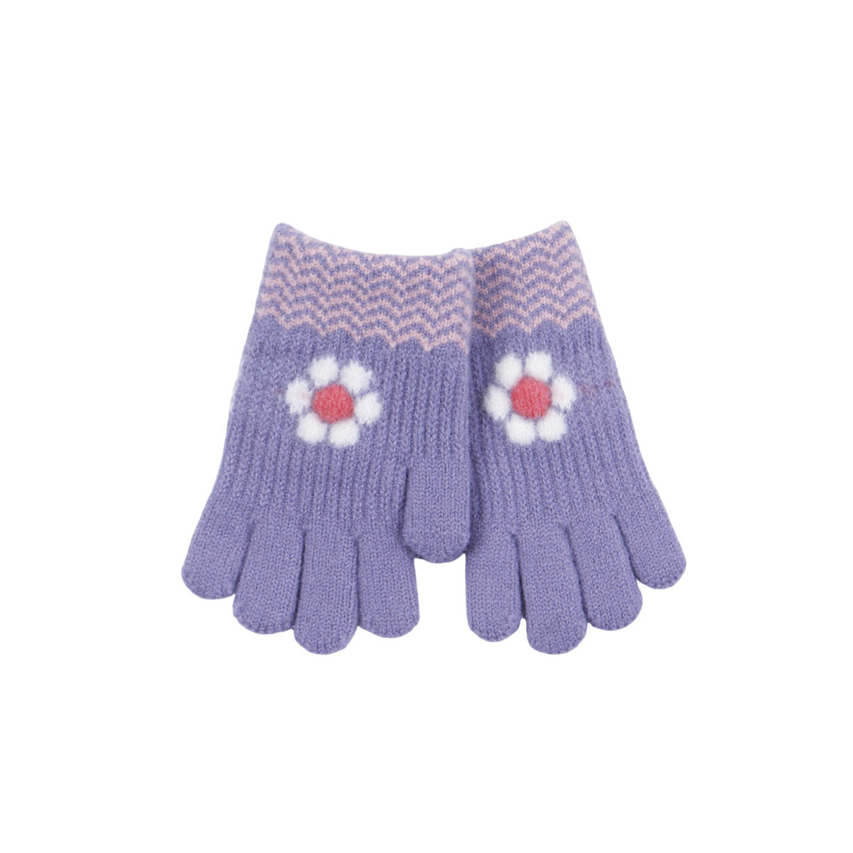 Детски ръкавици "Flower" в лилаво