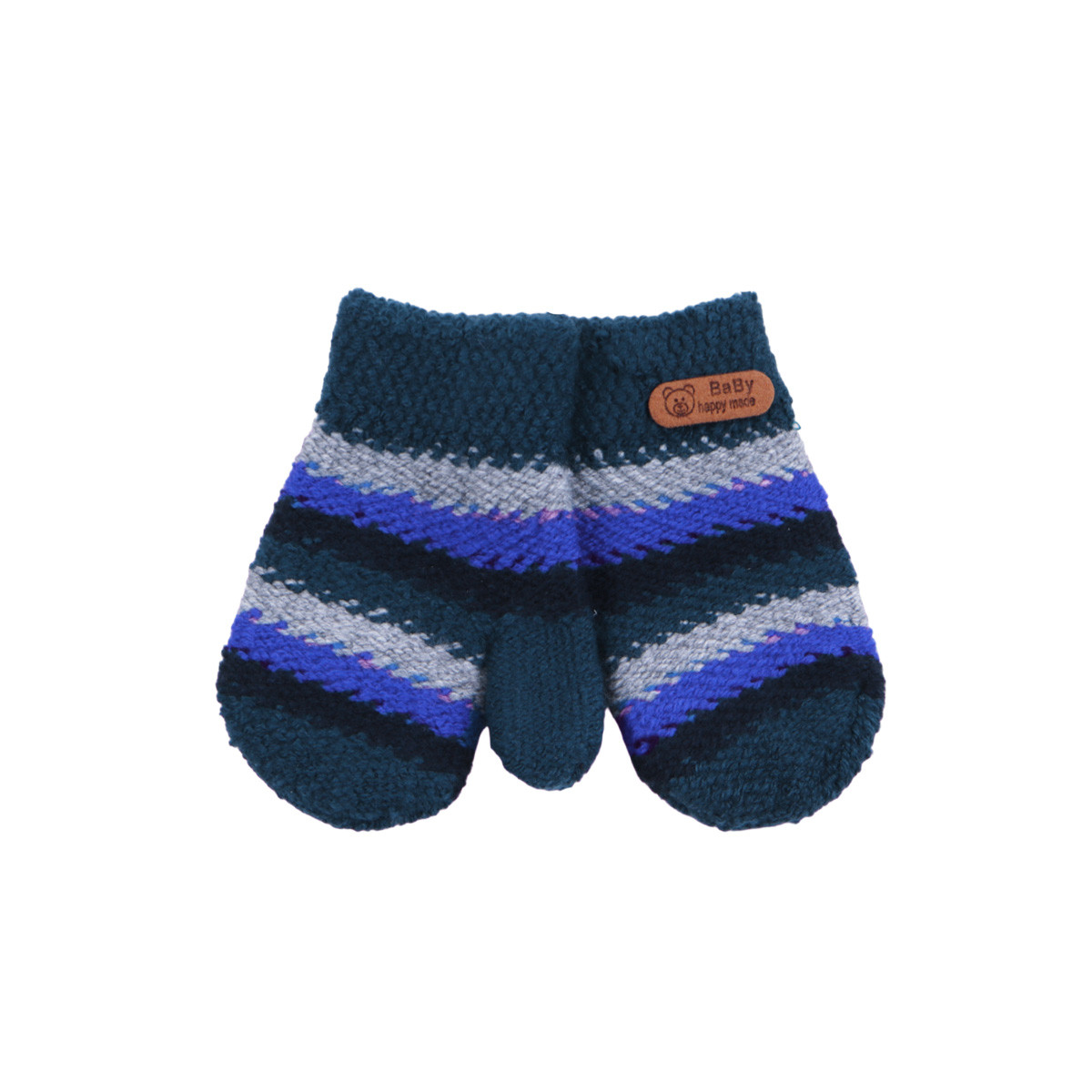 Детски ръкавици "Happy" в петролено зелено