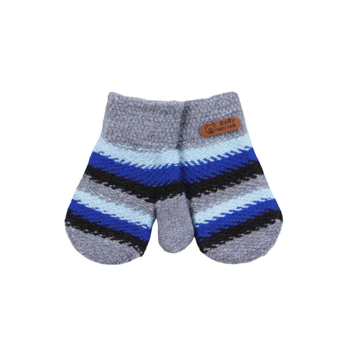 Детски ръкавици "Happy" в сив меланж