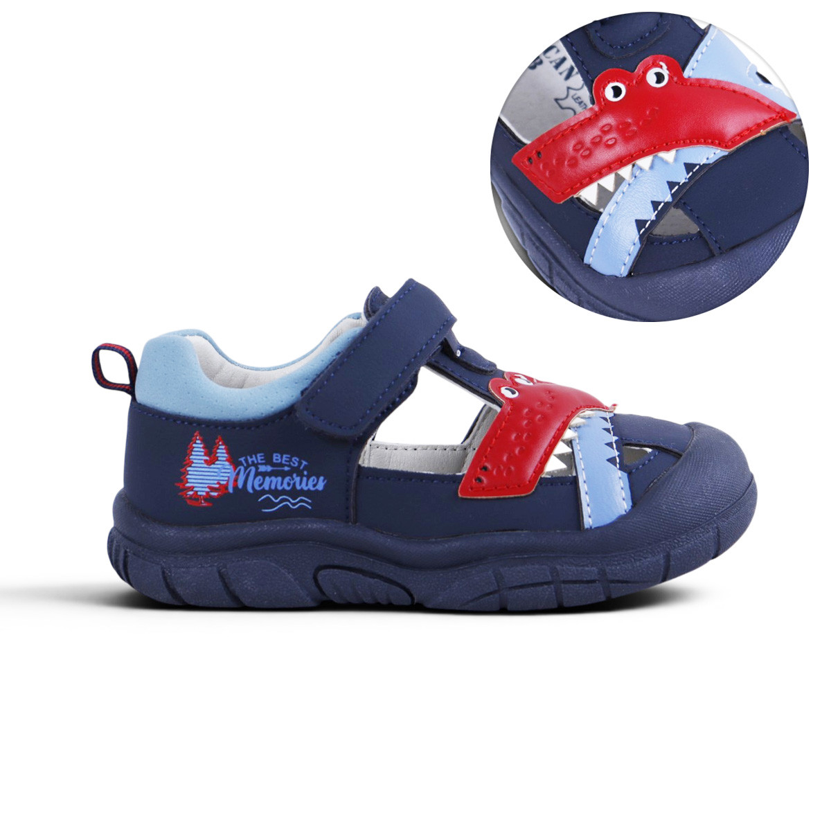 Анатомични детски сандали "Croco" в тъмносиньо