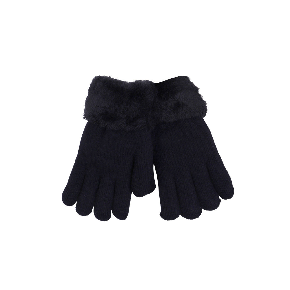 Детски термо ръкавици с черен пух